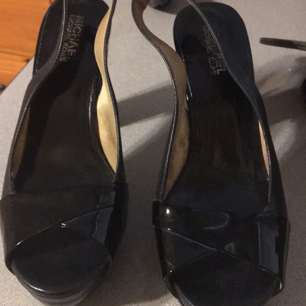 Michael kors platform sling backs .